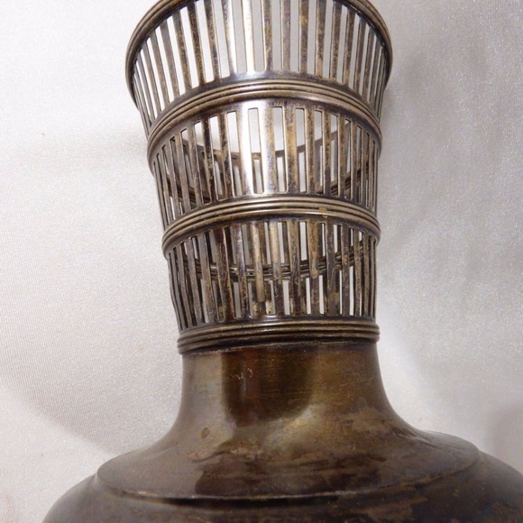 VTG Antique Late 1800's Watson Pierced Sterling Silver Vase Holder 2.7oz - Picture 8 of 10